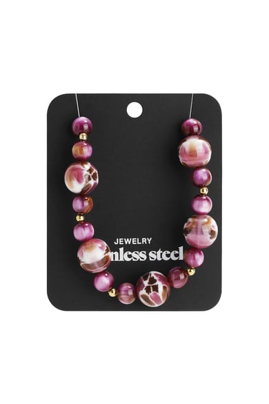Collares de cuentas de resina, cuentas, casual, diario, serie simple, joyería para mujer h5 Imagen3