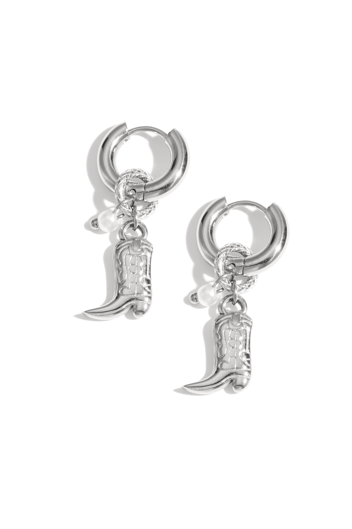 Pendientes colgantes de acero inoxidable, botas, serie casual, diaria, sencilla, joyería para mujer