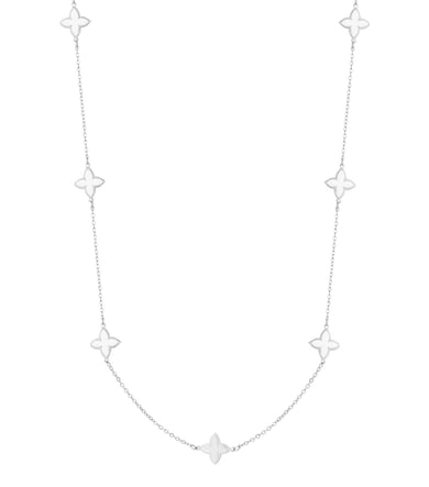 long necklace with clover charms h5 