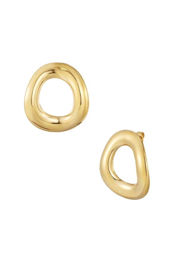 Edelstahl Ohrstecker Kreis Casual Daily Simple Serie Damenschmuck