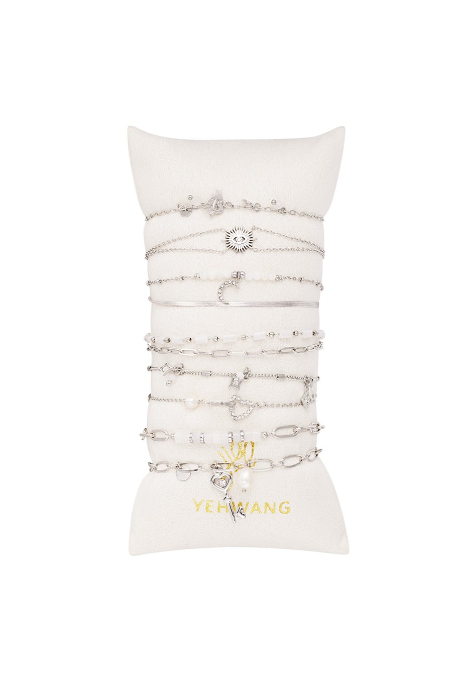 Bracelets display white details - Gold Color Stainless Steel