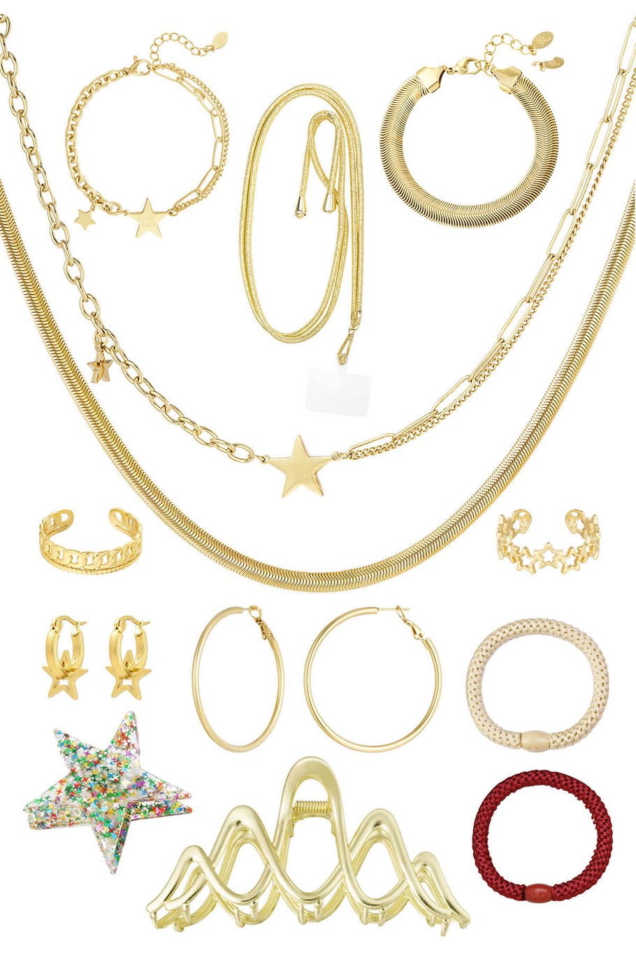 Adventskalender golden leuchtender Stern - Edelstahl
