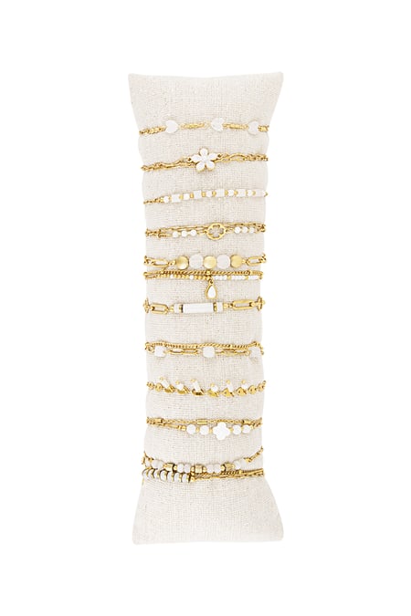 Conjunto de pulseras de tobillo para bebé de playa - Color oro blanco