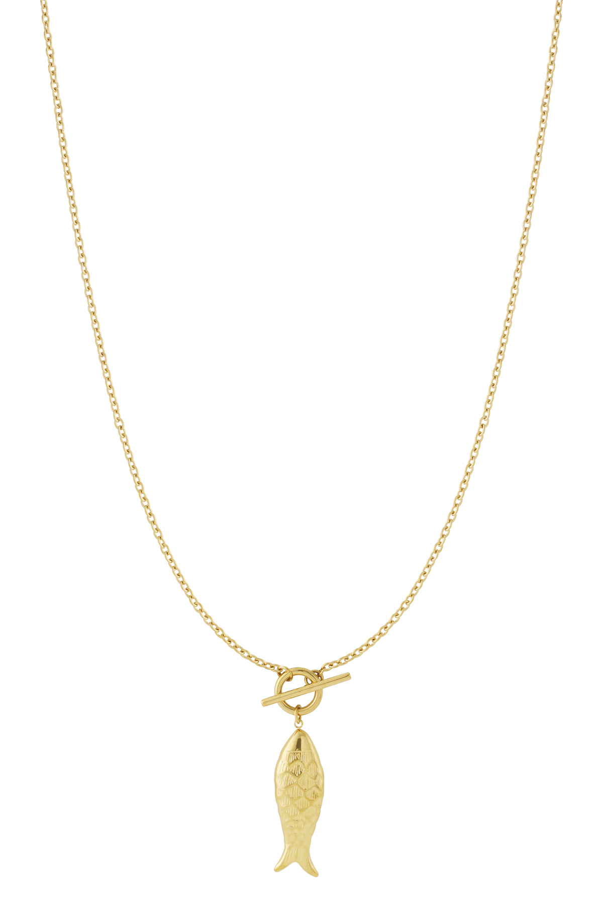 Fish long necklace