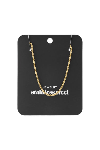 Necklace Like a Boss Gold Color Stainless Steel h5 Picture4