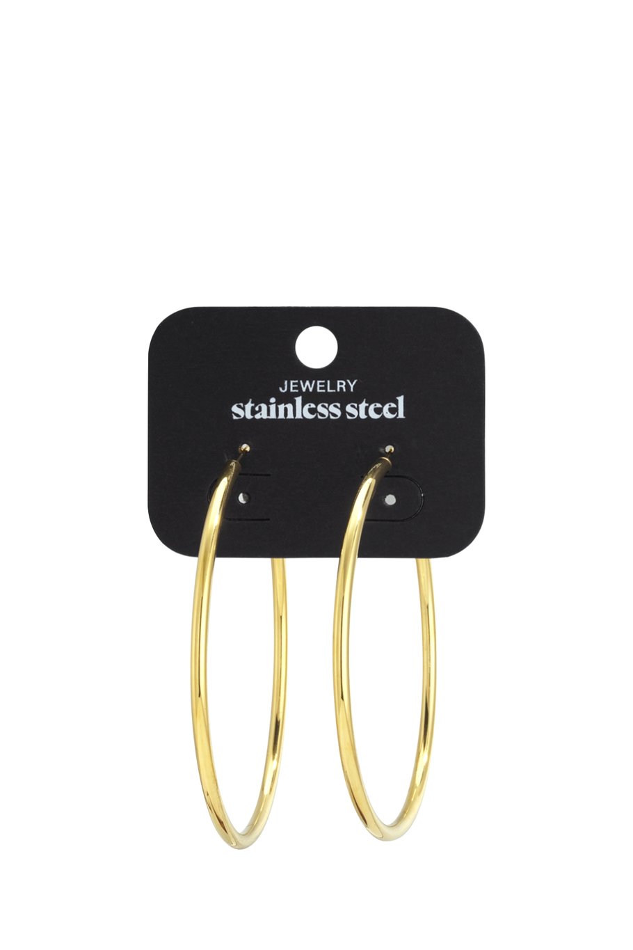 Boucles d'oreilles créoles en acier inoxydable, style géométrique, décontracté, simple, pour femme h5Image5