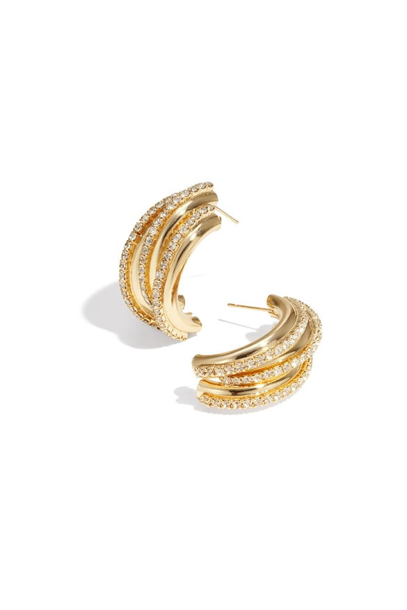 Boucles d&#39;oreilles à tige en fer de forme irrégulière, élégantes, luxueuses, de Noël, pour femmes 2