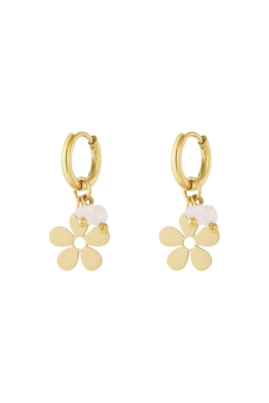 Boucles d&#39;oreilles pendantes en acier inoxydable, motif floral, style décontracté et quotidien h5 