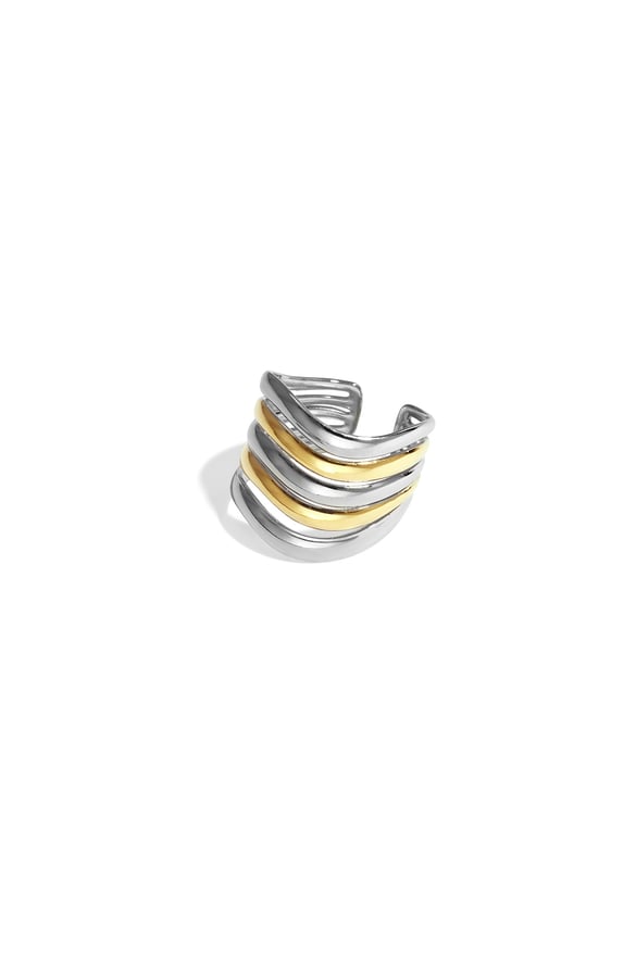Roestvrijstalen statement ringen, casual, dagelijks, eenvoudig, serie, damessieraden