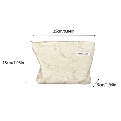 1 Stück Romantische Serie Süße einfarbige Polyester Damen Make-up Taschen h5 Bild2