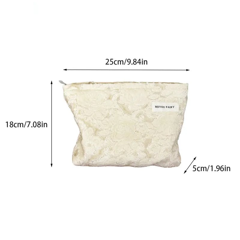 1 Stück Romantische Serie Süße einfarbige Polyester Damen Make-up Taschen Bild2