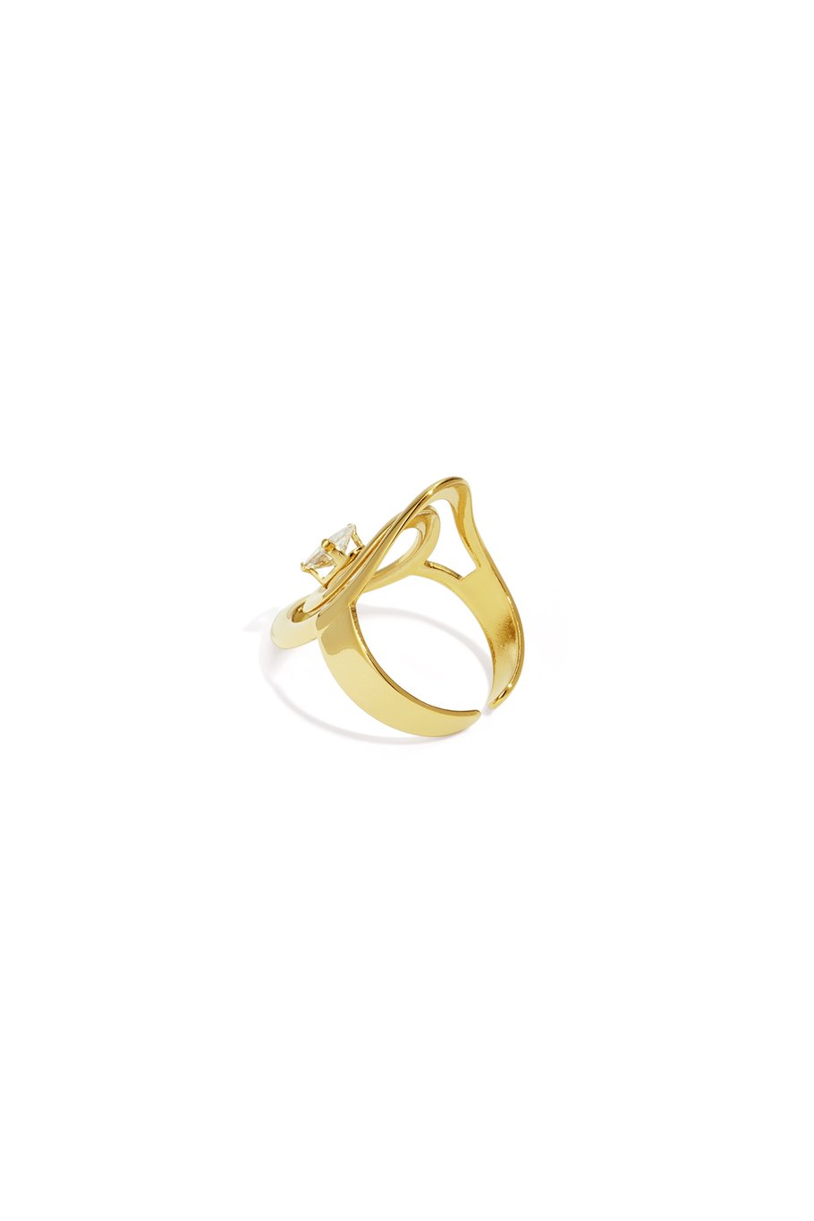 Anelli in acciaio inossidabile con pietre preziose, linee Daily Daily Simple Series, gioielli da donna h5Immagine3