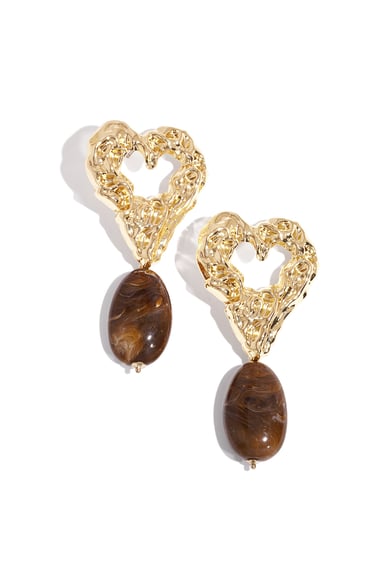 Pendientes de resina con forma de corazón, estilo casual, diario, sencillos, para mujer. h5 