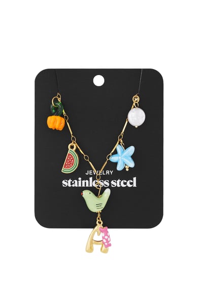 Collana con iniziali felici e ciondoli h5 Immagine4