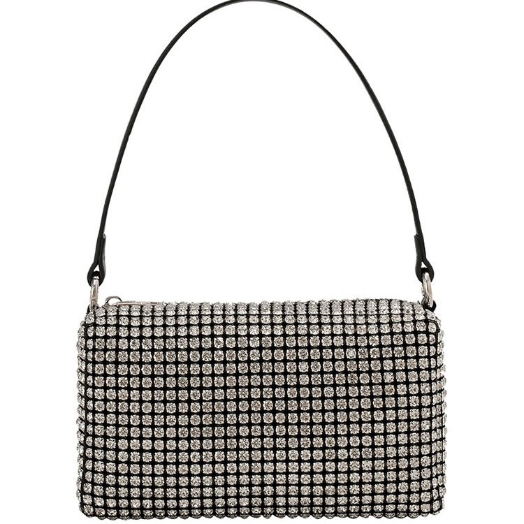 1 pieza de lujosa serie elegante color sólido PU bolsos de mano para mujer 