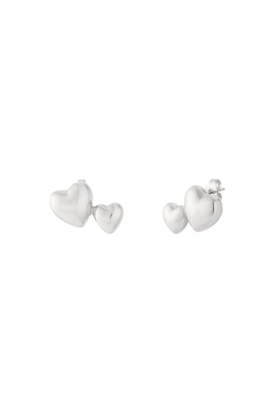 Edelstahl Ohrstecker Herz Casual Daily Simple Serie Damenschmuck h5 Bild3