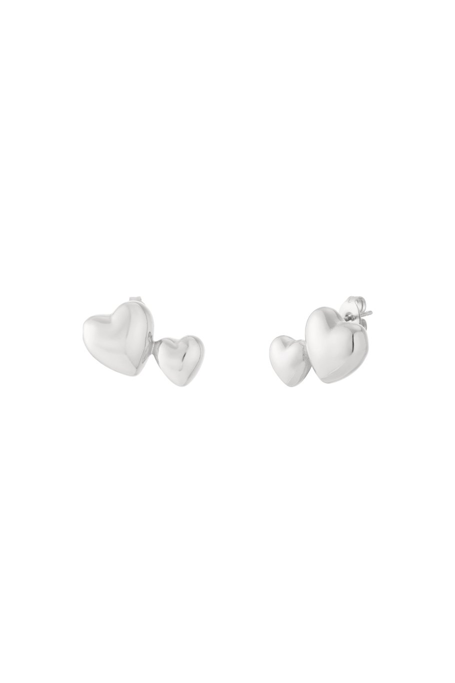 Edelstahl Ohrstecker Herz Casual Daily Simple Serie Damenschmuck Bild3