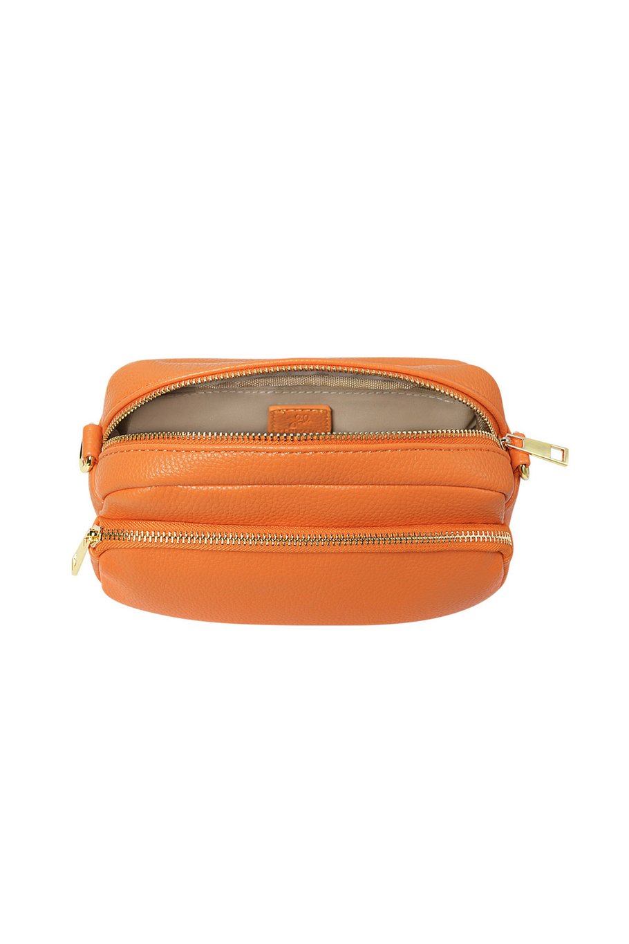 Umhängetasche mit Fronttasche Orange Polyurethan Bild6