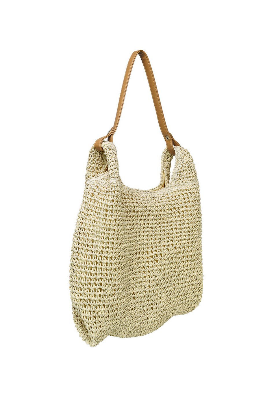 Bolso shopper con estampado - Papel blanco roto Imagen4