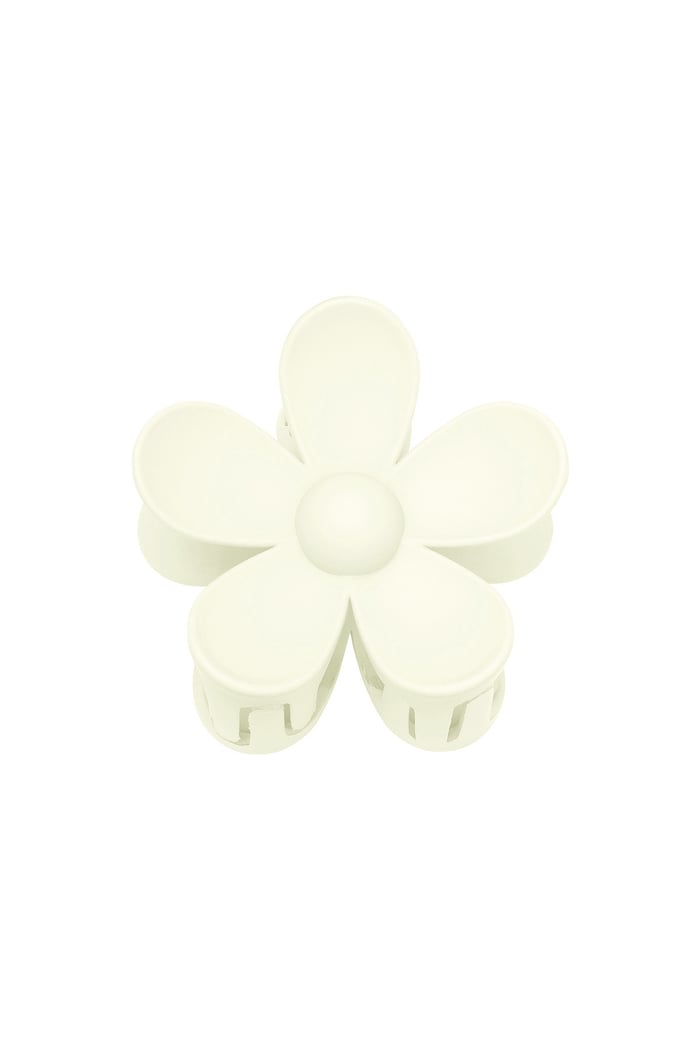 Solid color matte daisy flower hair clip white Resin 