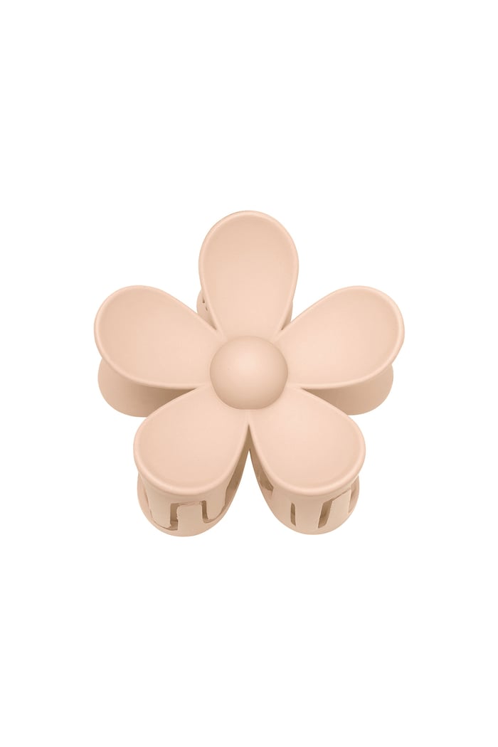 Solid Color Matte Daisy Flower Hair Clip- Skin Color Resin 