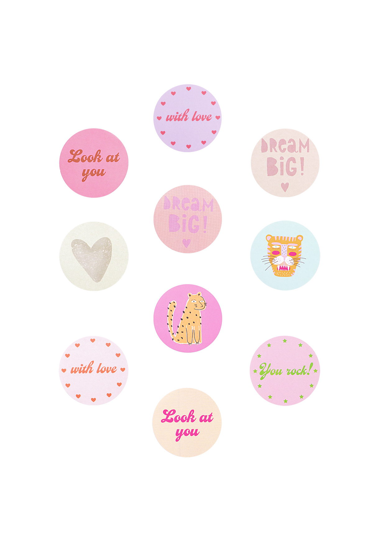 Sticker you rock pink green