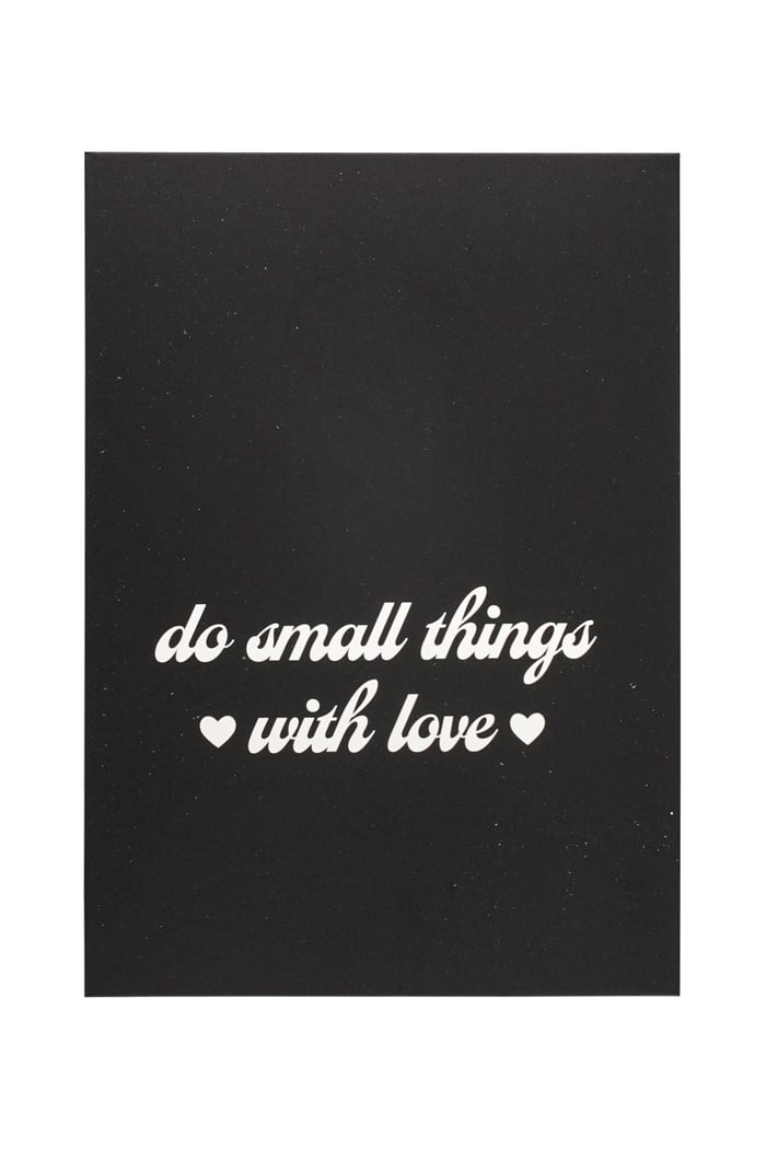 Greeting card do things with love black 