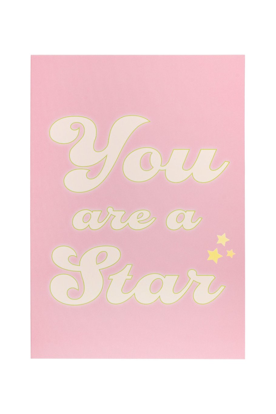 Greeting card you are a star pink