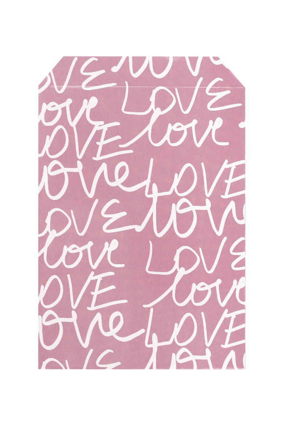 Schmuckumschlag Love Print rosa