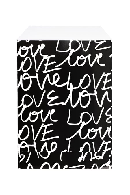 Sieradenenvelop love print zwart 2