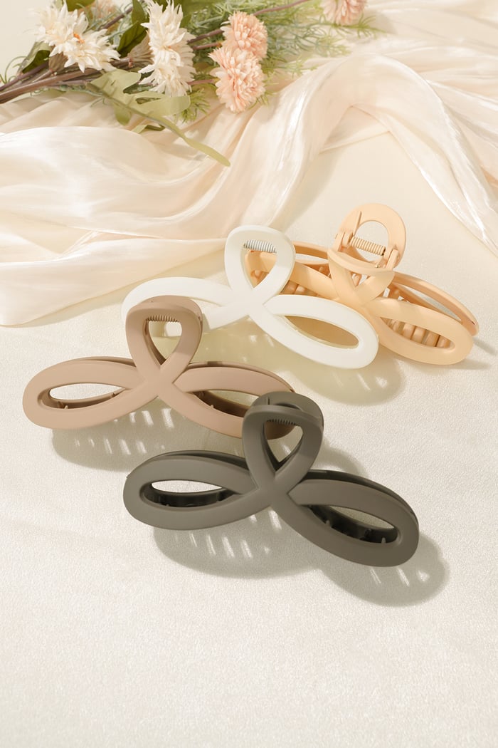 Cute Hair Clip - Brown Plastic Picture5