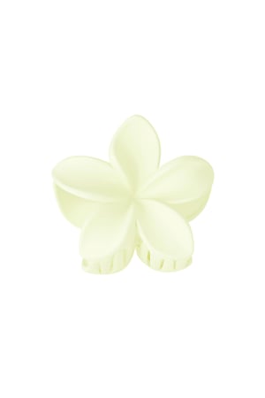 Hair clip flower - cream Plastic h5 