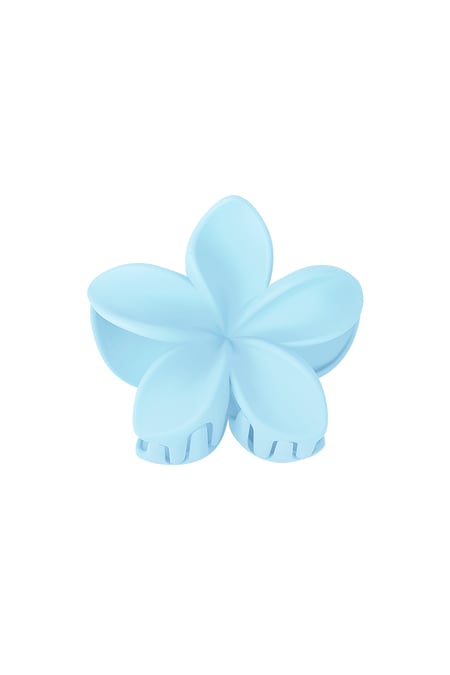 Hair clip flower - blue Plastic 2