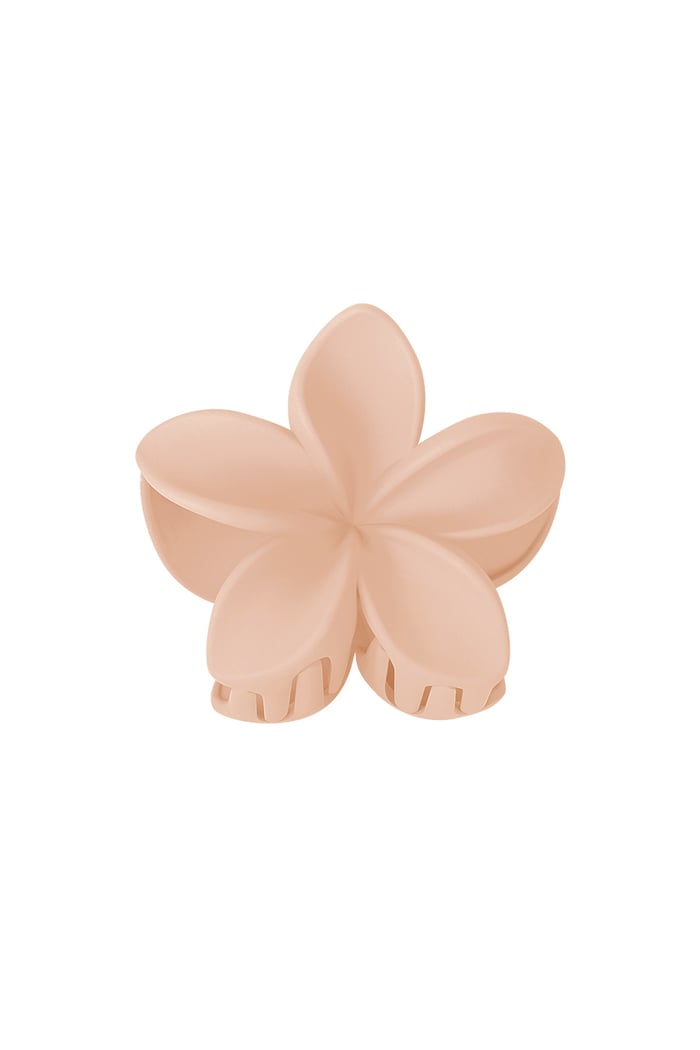 Hair clip flower - skin color Plastic 