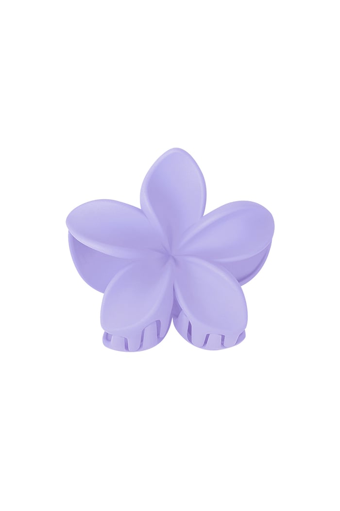 Hair clip flower - purple Plastic 