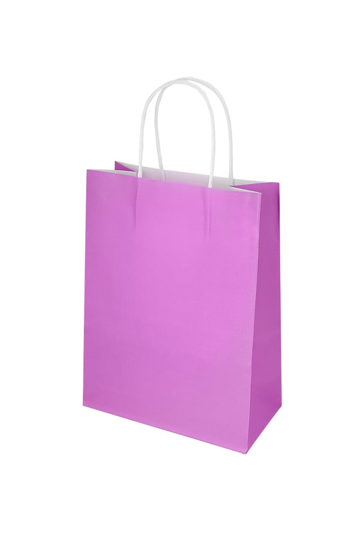 Plain color bags 50 pieces medium - fuchsia Paper 