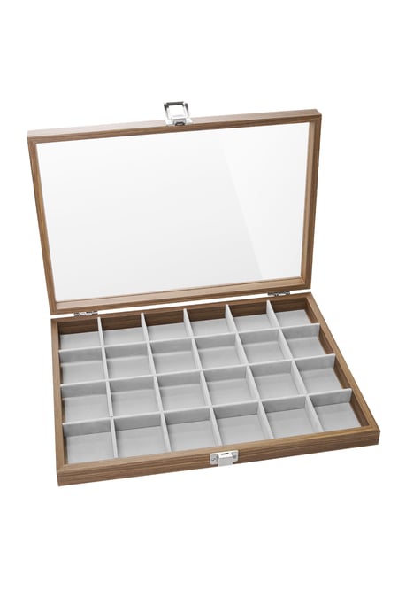 Display box compartments - gray Wood 2