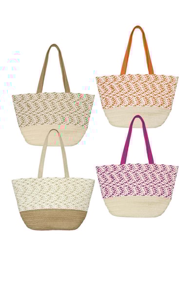 Große Strandtasche beige – Papier h5 Bild3