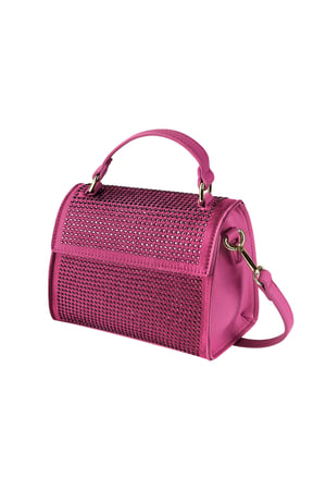 Handbag strass - fuchsia PU h5 