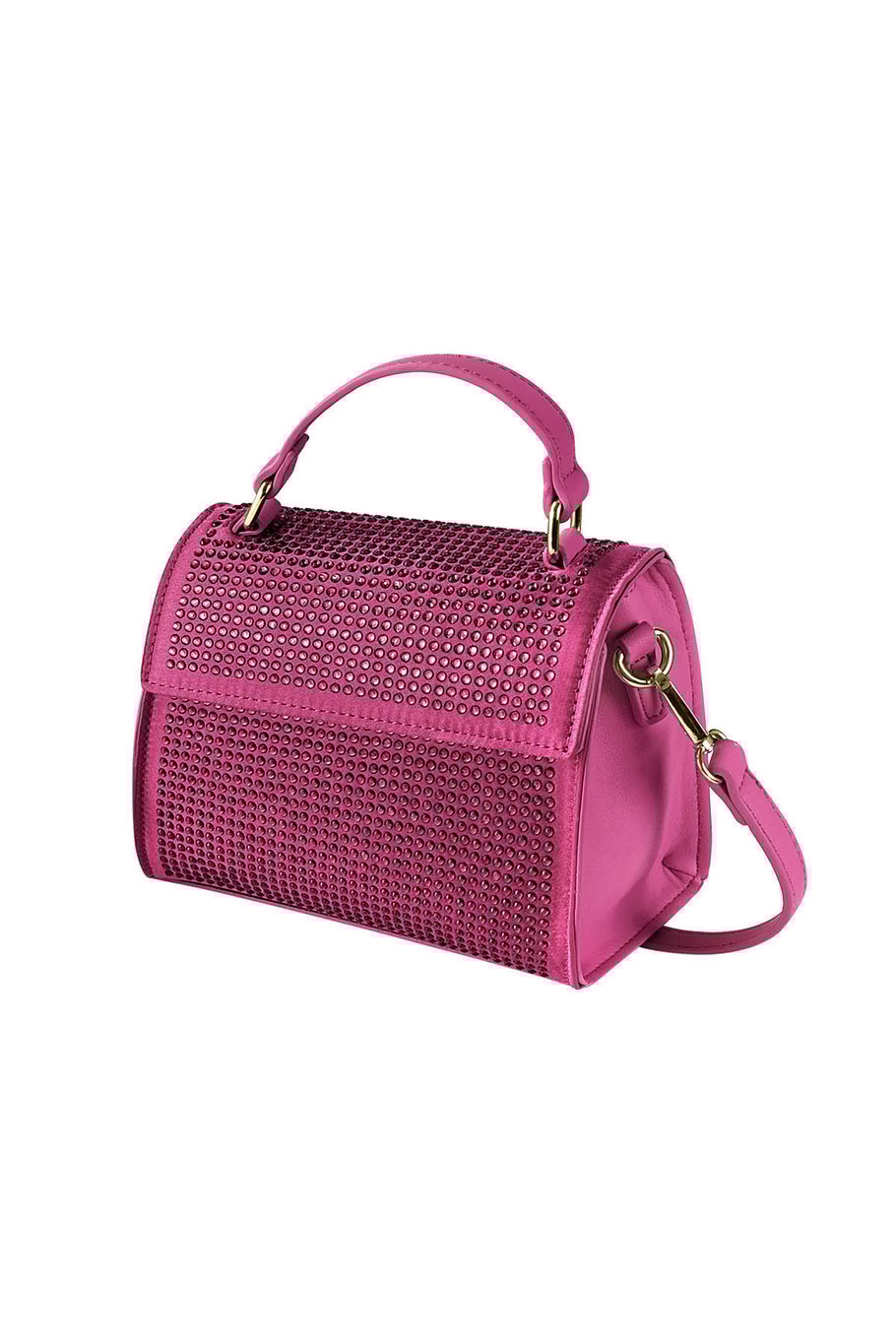 Handbag strass - lilac PU