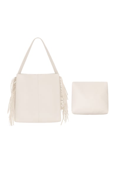 Bolso flecos - PU blanco h5 Imagen4