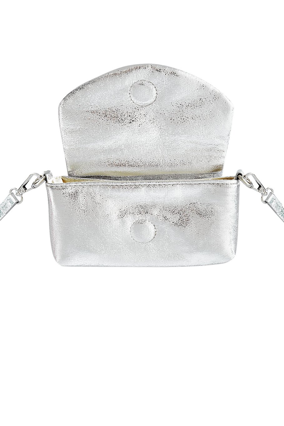 Tasche metallic klein - silbernes PU Bild5