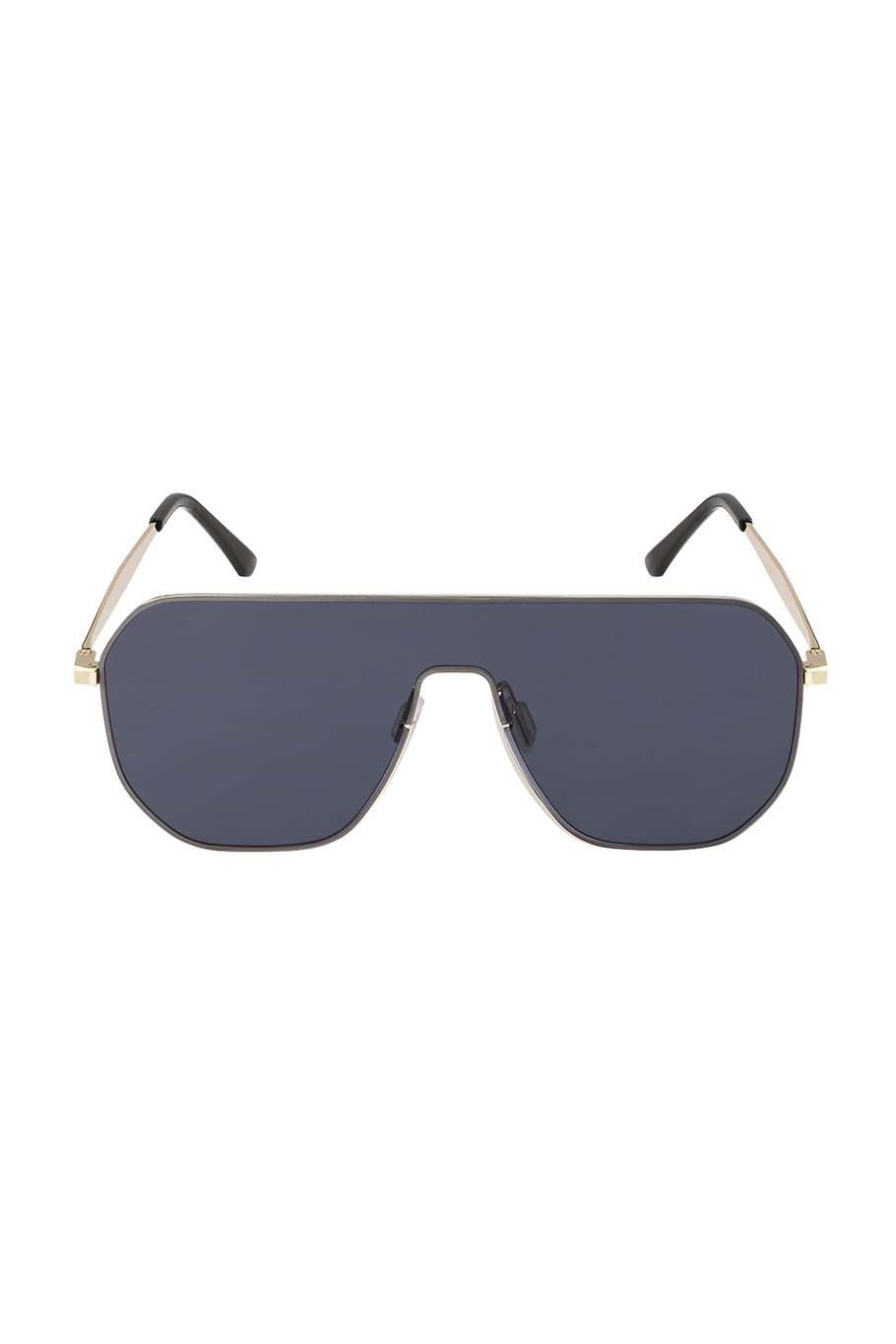 lunettes de soleil big glasses noir couleur or Image5