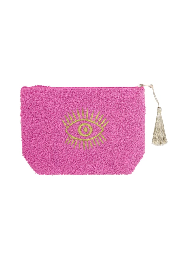 Neceser de maquillaje osito ojo - fucsia