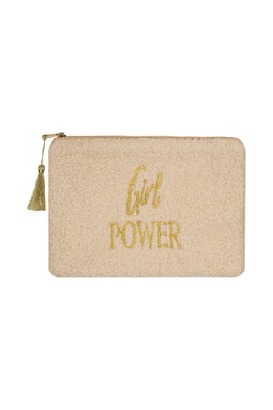 Make-up bag teddy girl power beige h5 