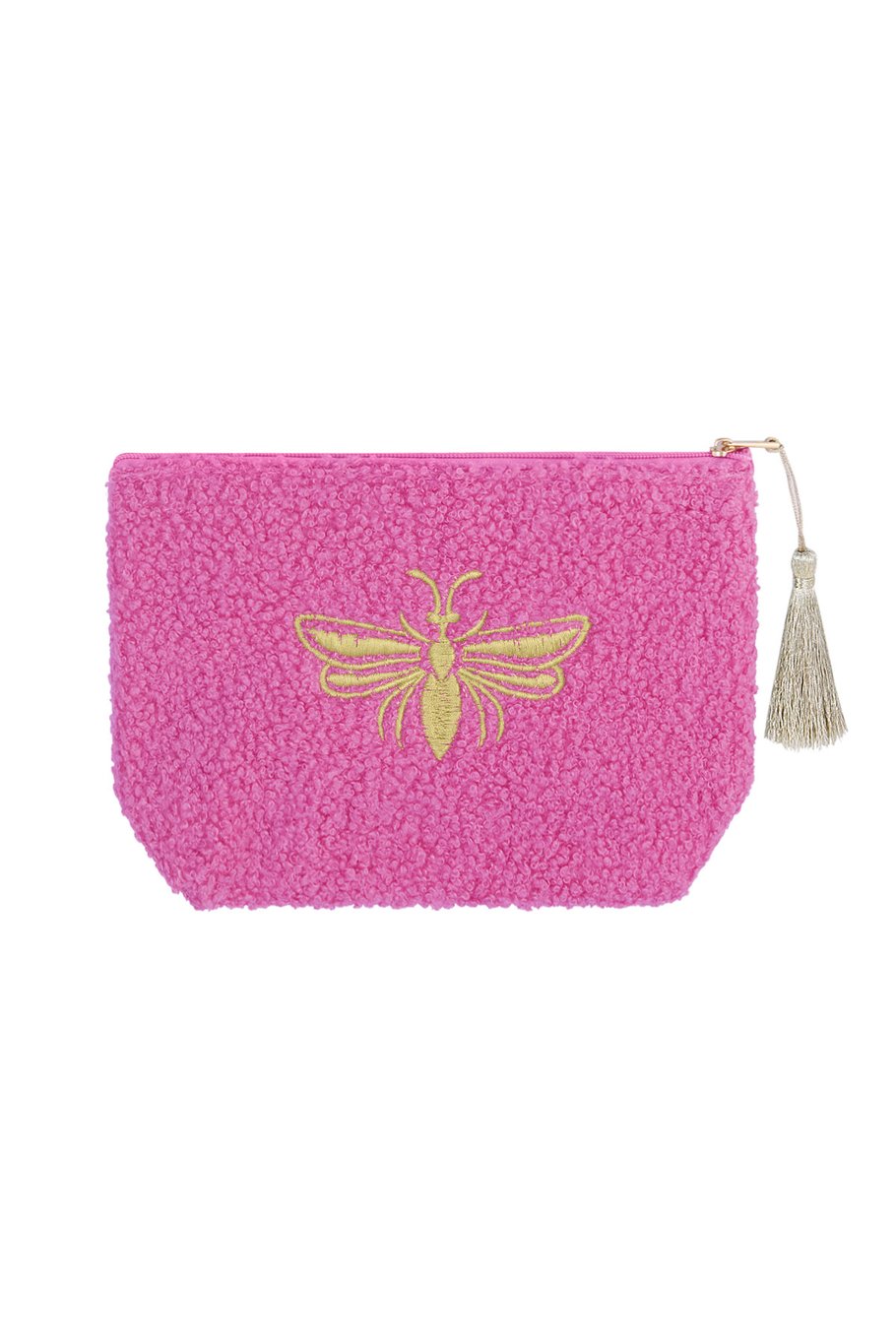 Make-up bag teddy bee - white