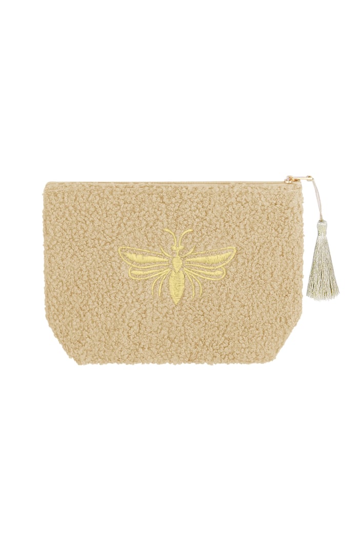 Make-up bag teddy bee - beige 