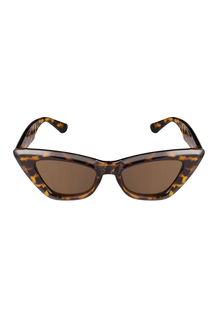 Sonnenbrille Cat Eye trendy - braun Bild3