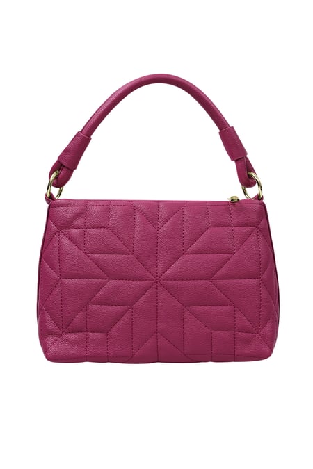 Stitched handbag fuchsia