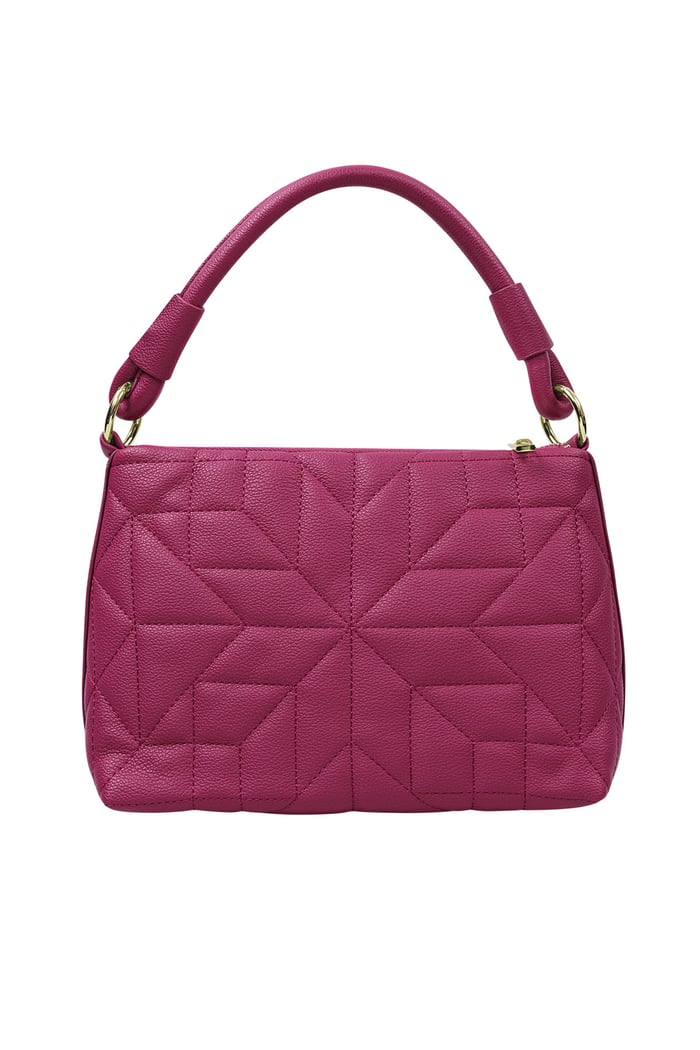 Stitched handbag fuchsia 